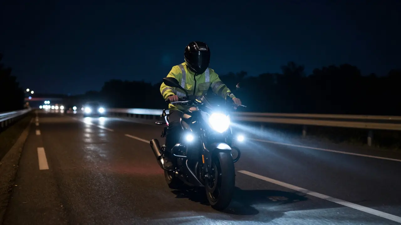Night Motorcycle Riding: Visibility, Lighting, and Navigation Safety Tips