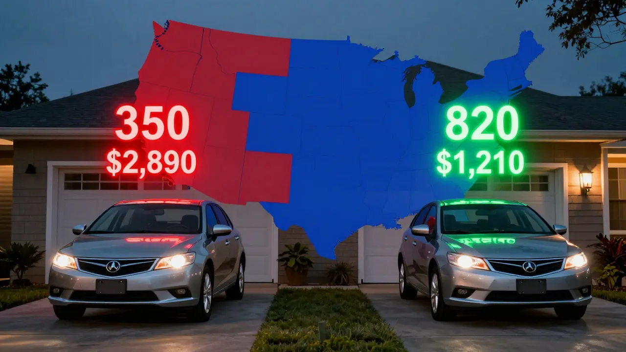 How Credit Score Affects Car Insurance Rates by State